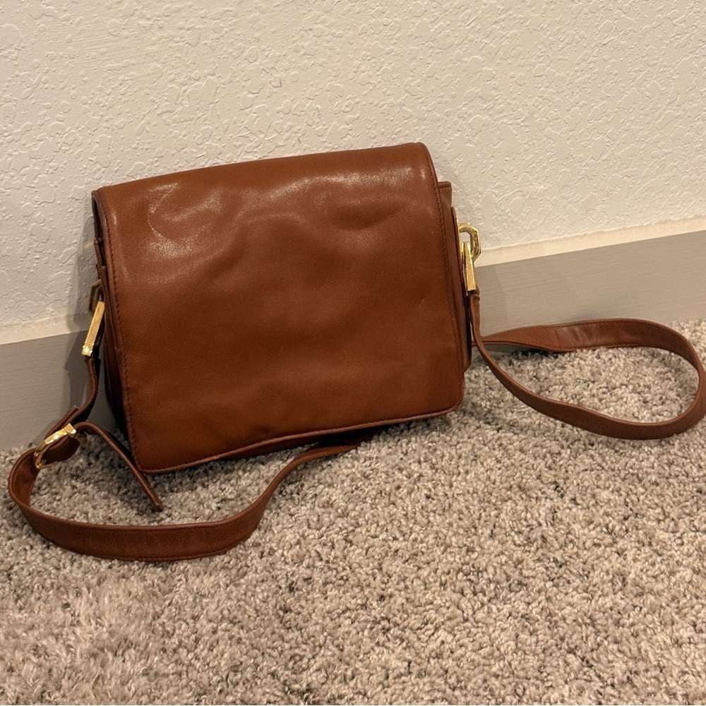 Brown vintage Leather Crossbody Bag